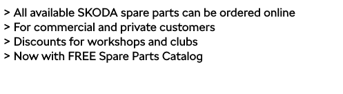 Skoda Genuine Parts with free spare parts catalog